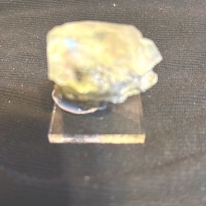 Green Fluorite, Quartz on a mini stand